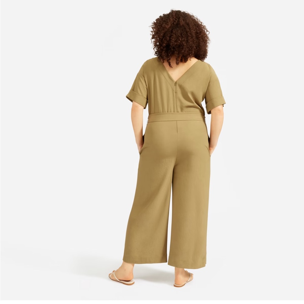 Everlane Olive Green Jumpsuit *No belt* - Picture 2 of 11